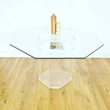 octagonal glass table
