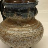 Belgian flamed salt-glazed stoneware pitcher by Pitot
