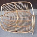 Old rattan bench