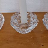 3 candle holders cristal d'arques "royal" model