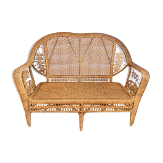 Wicker bench