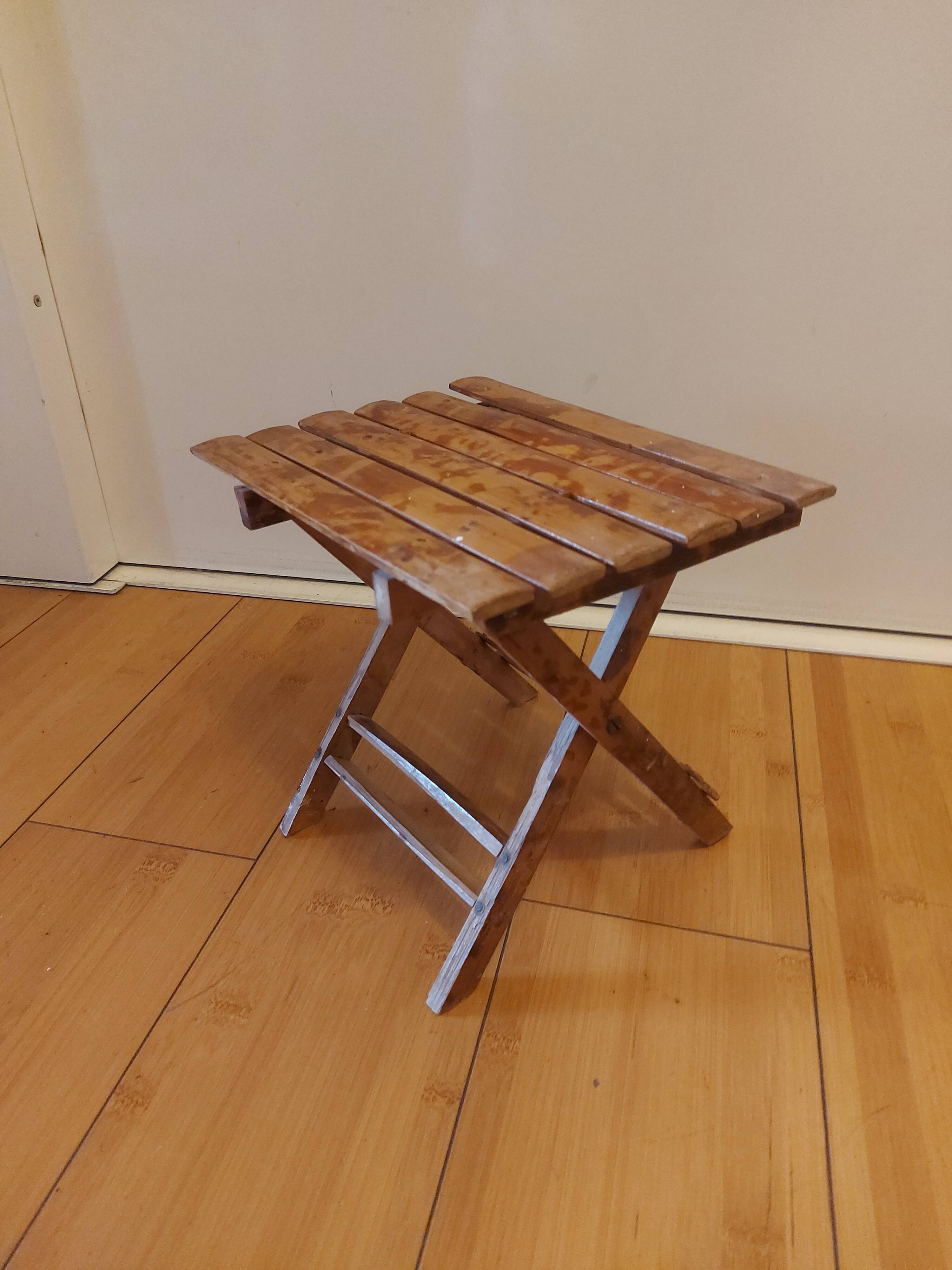 Vintage children's folding stool