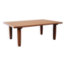 Scandinavian coffee table in ribbed wood