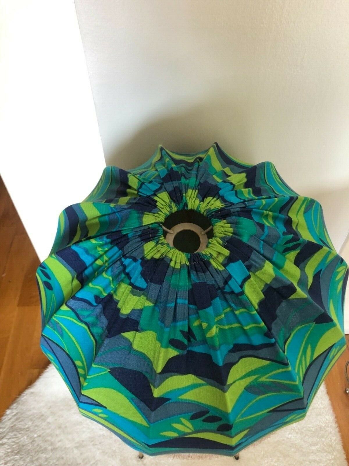 Day lamp for vintage blue and green fabric ceiling lamp