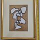 Screenprint after Jean Dubuffet framed under glass 26 cm by 32 cm