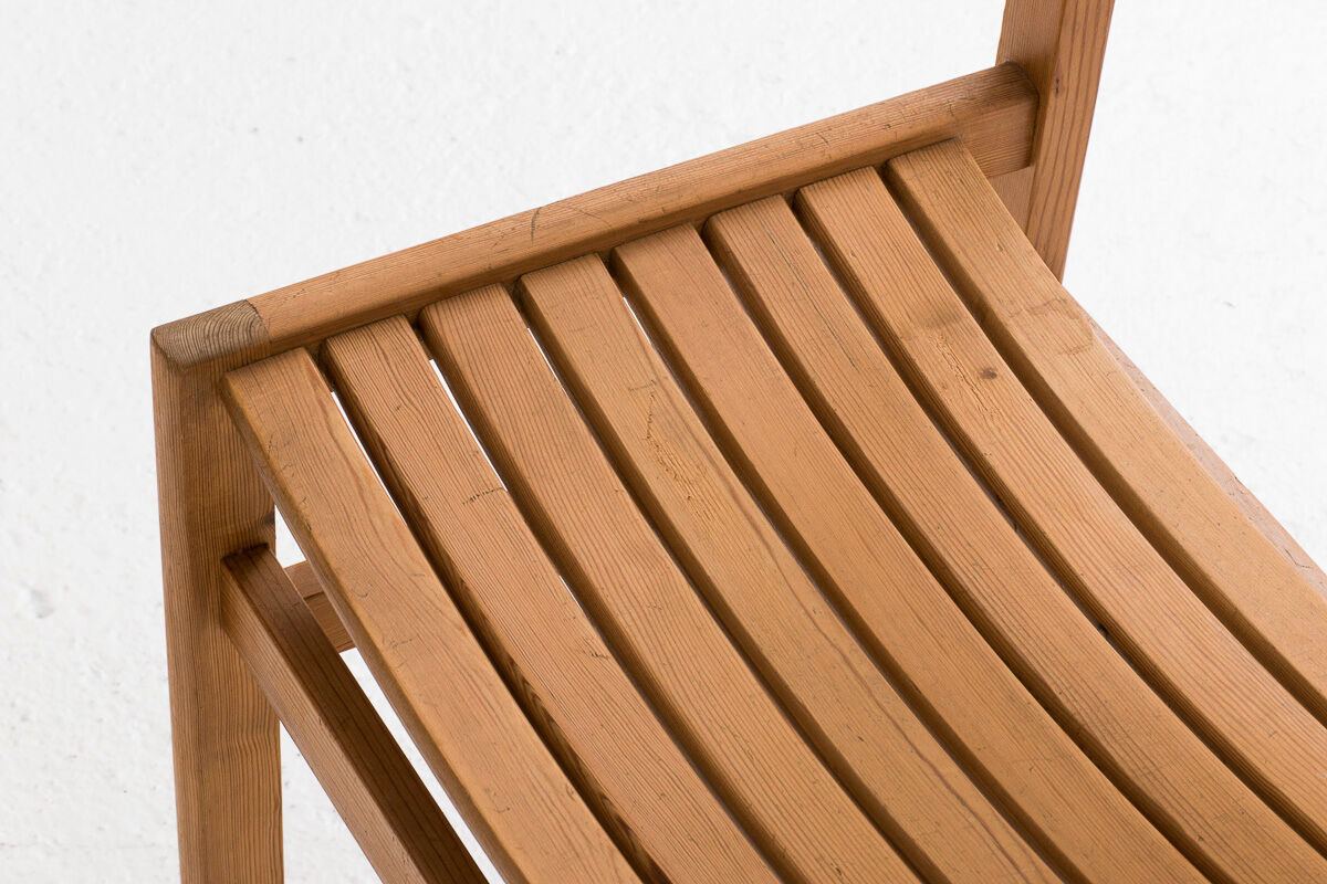 4 pine dining chairs