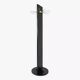 Portemanteau pivotant en bois laqué noir et laiton