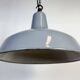Industrial British Grey Enamel Factory Pendant Lamp, 1960s