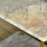 Antique brass and marble washbasin, circa 1880