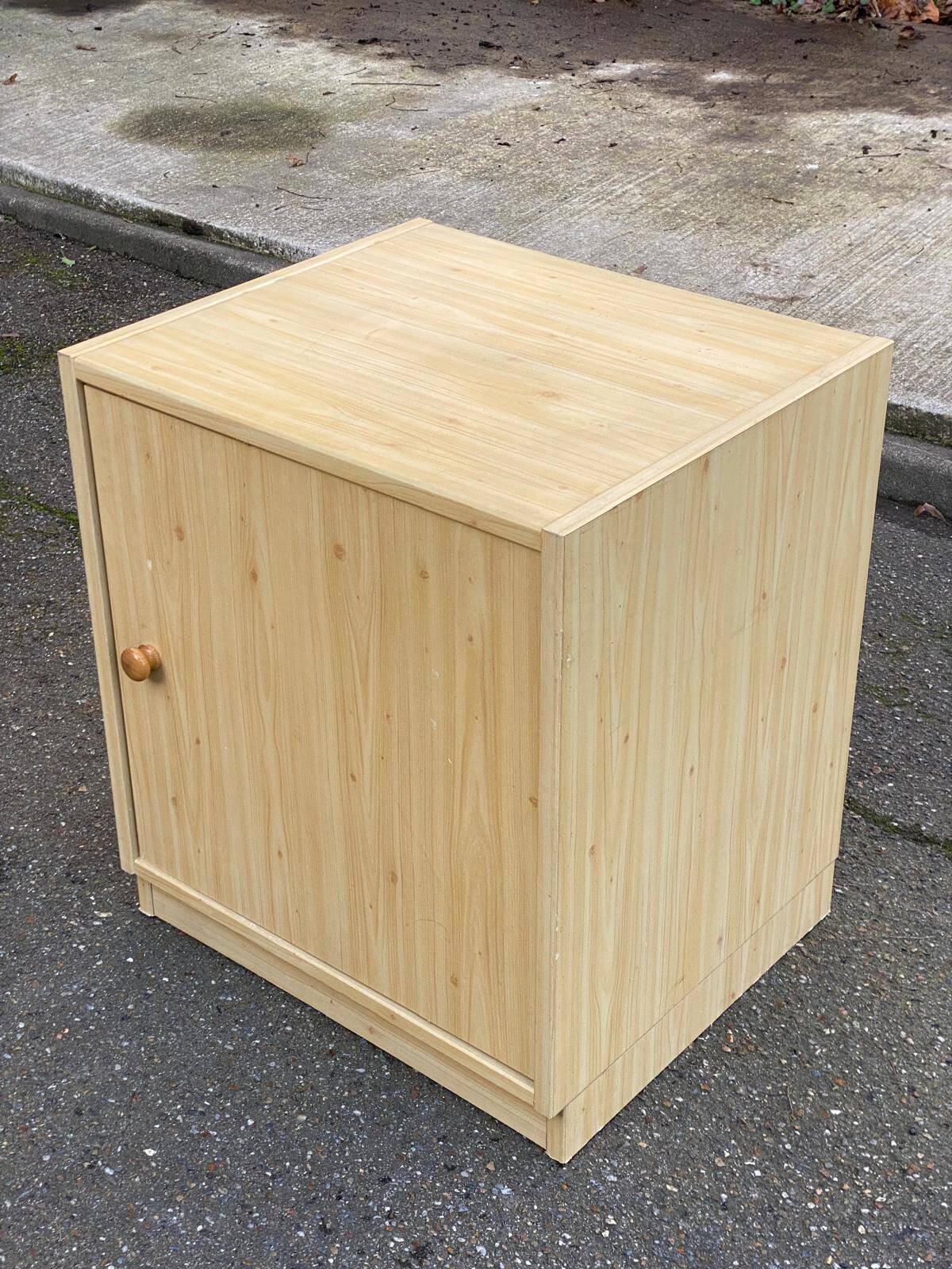 Scandinavian beige wooden chest of drawers