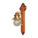 Vintage wall lamp in Murano glass, wood and brass, 1970
