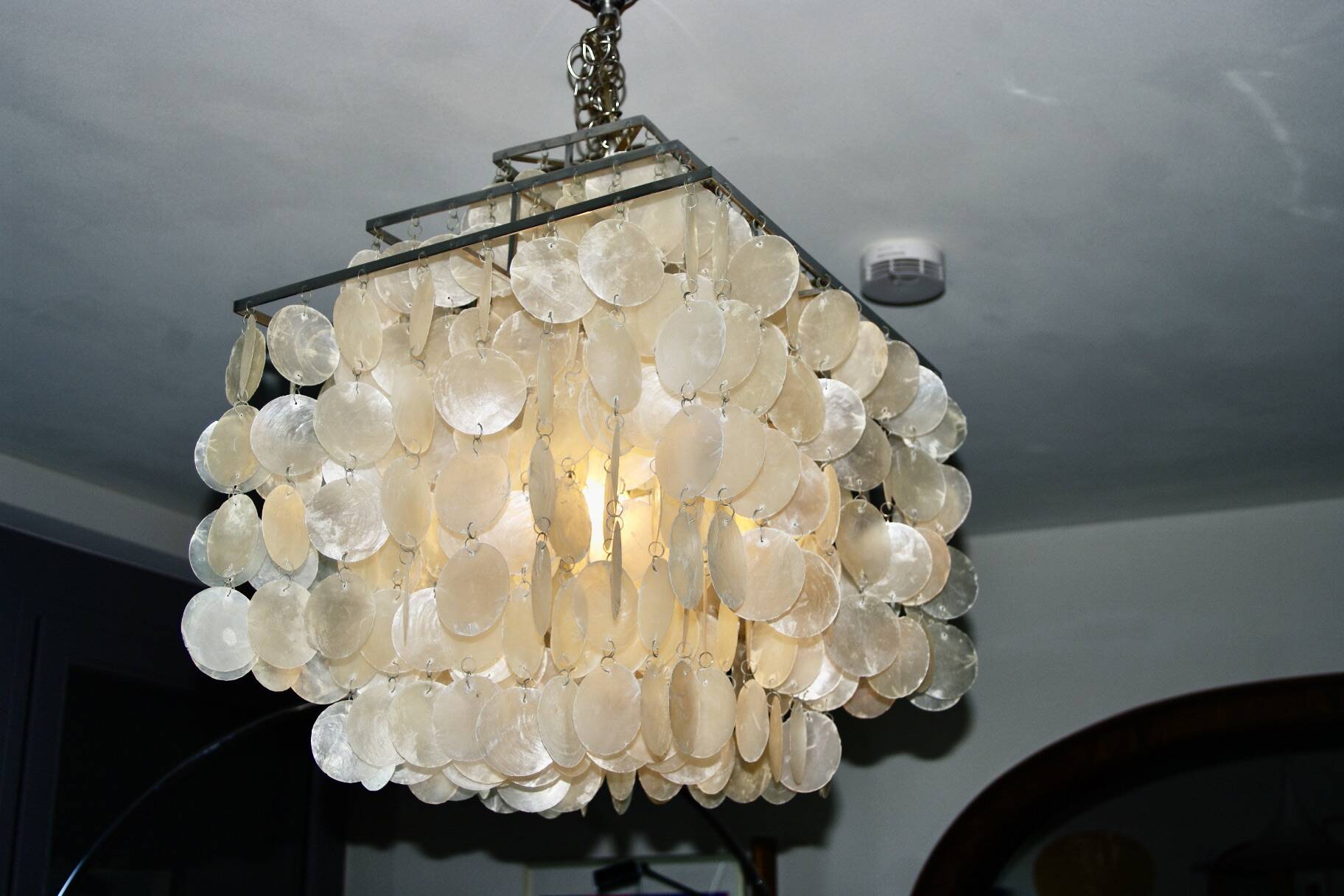 Vintage square chandelier by verner panton 1970