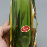 Vintage sommerso vase murano glass flavio polished seguso italy 1970