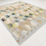 Geometric Multicolor Vintage Kilim Rug, 270x352Cm