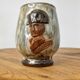 Chope vintage Waterloo en grès émaillé nacré signée Dubois 60/70