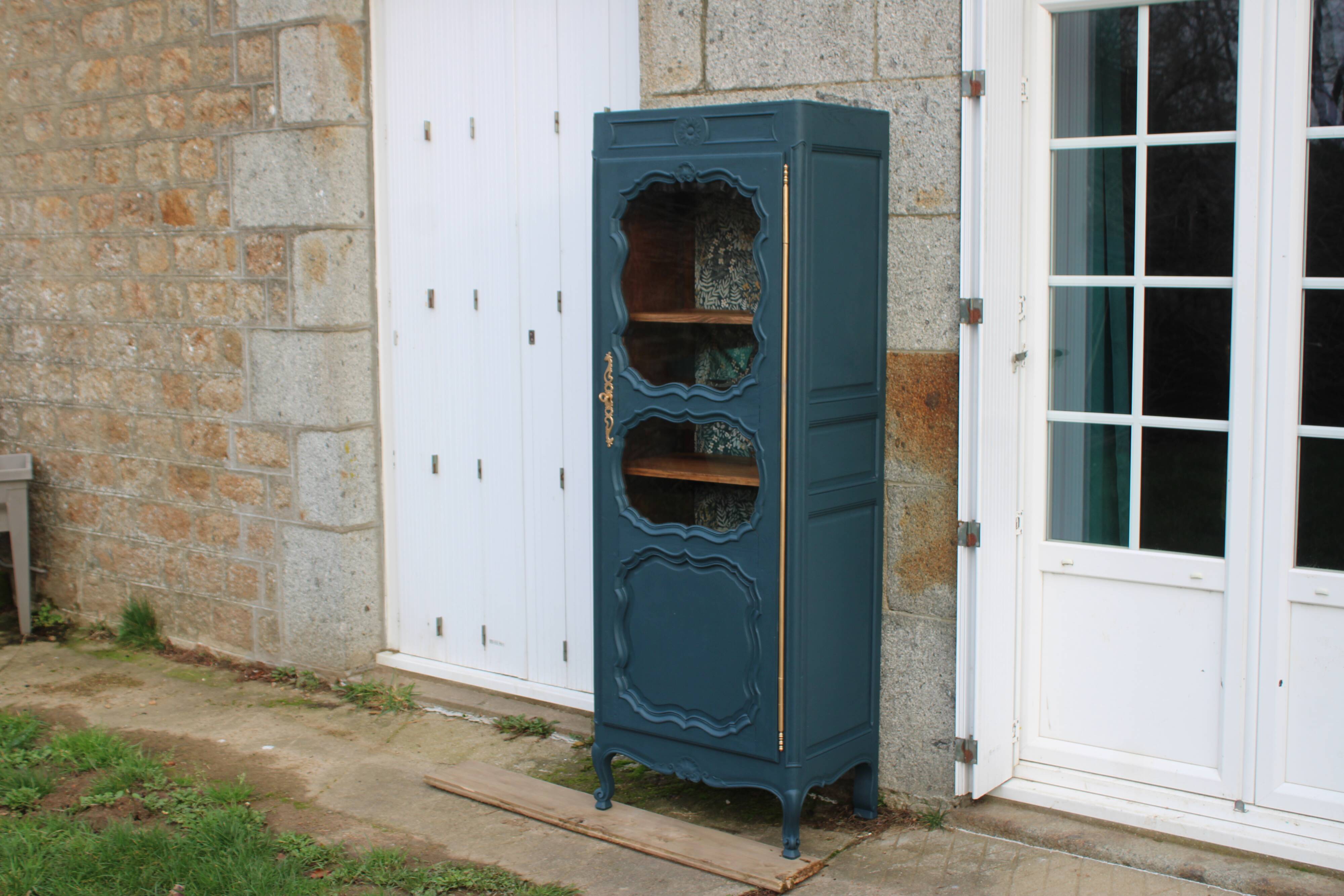 Renovated antique display cabinet