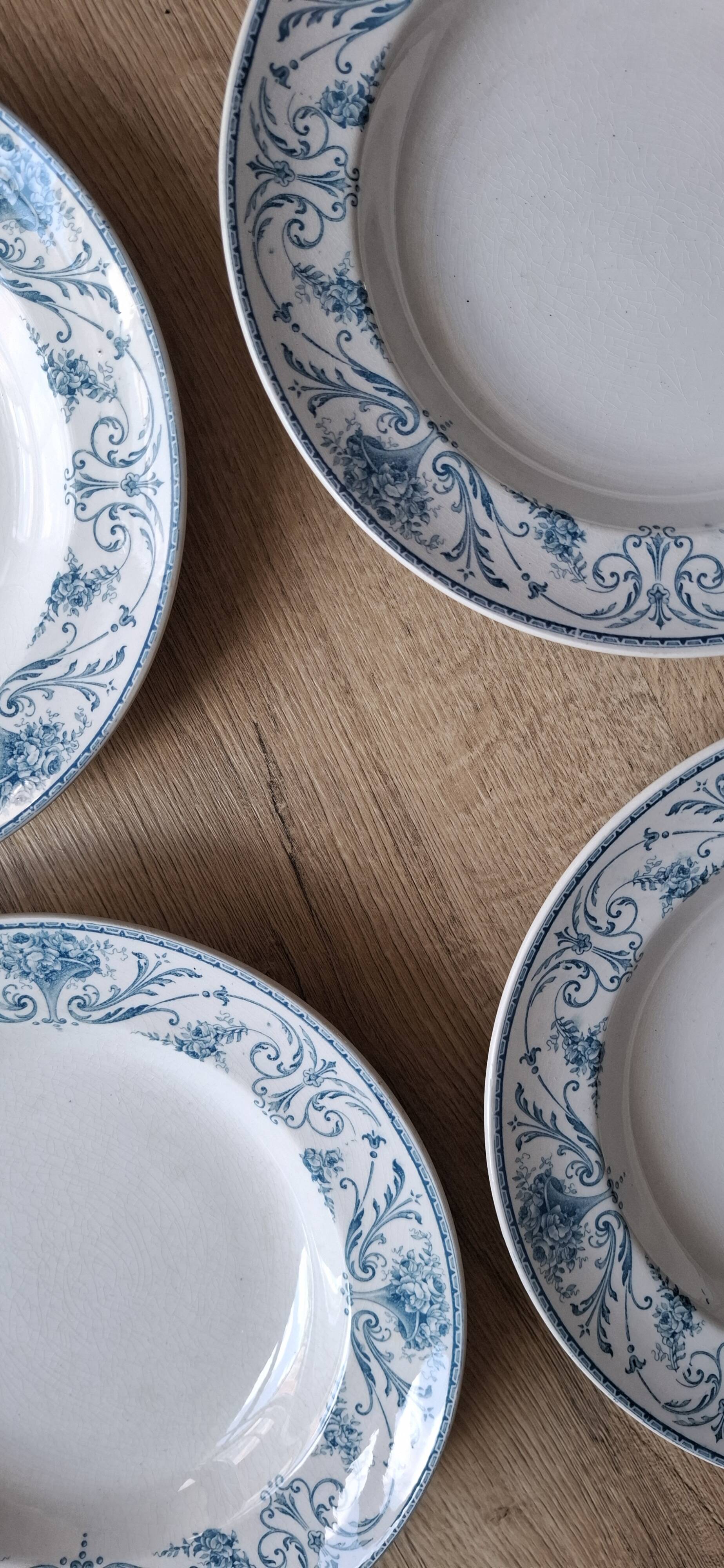 Set 4 assiettes Louis XVI BFK 1920