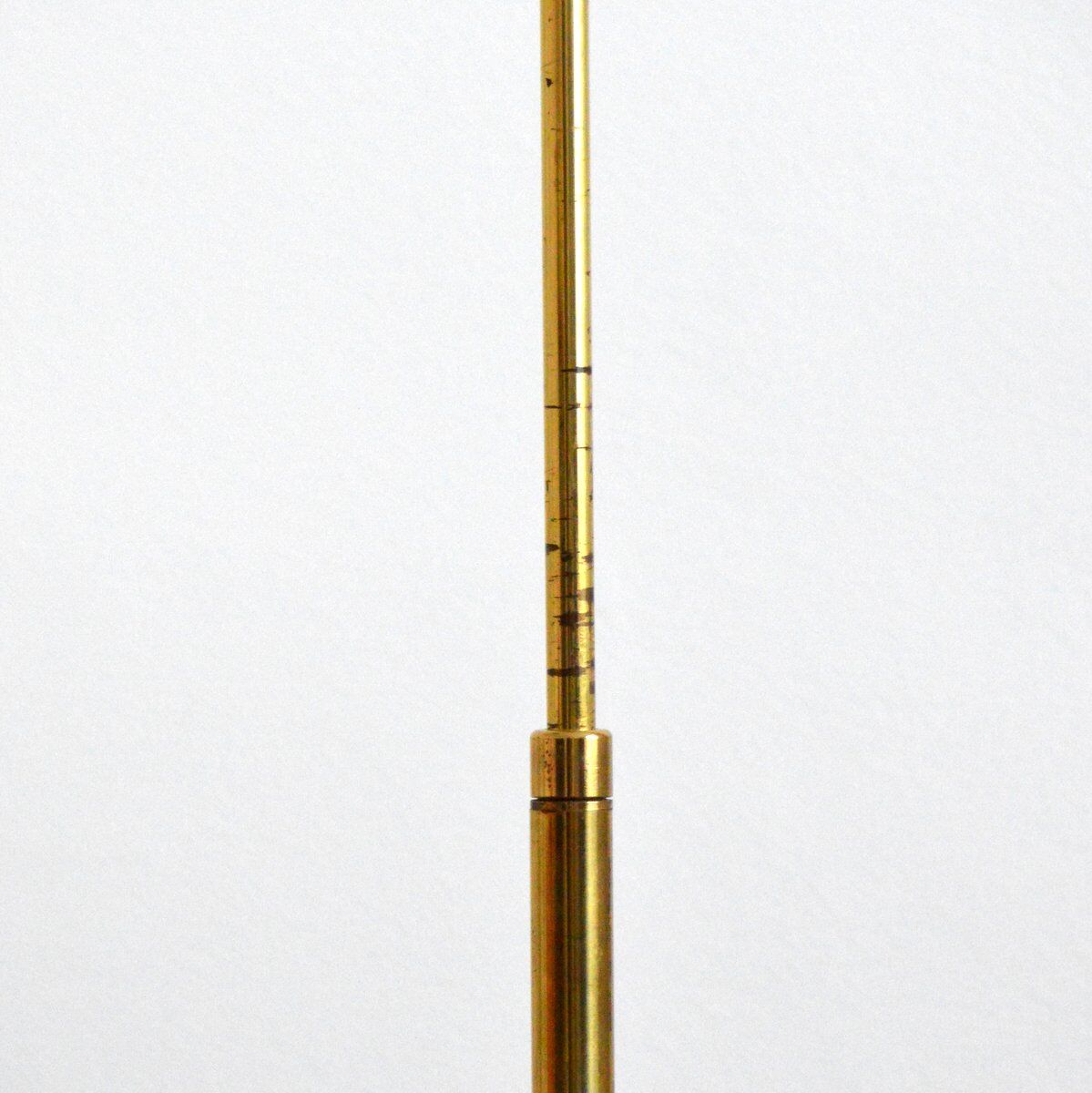 Lamppost / adjustable guided 1970s vintage gilded brass