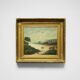 Tableau "Le pont de chemin de fer", ML Daguerry 1888.