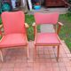 2 mismatched bridge chairs