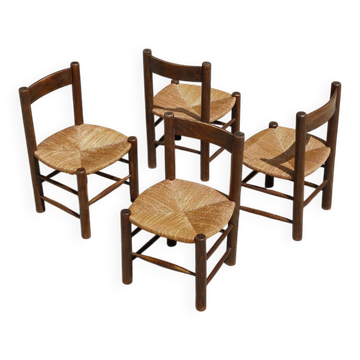Set of four dlg chairs by Georges Robert, France, 1960s.