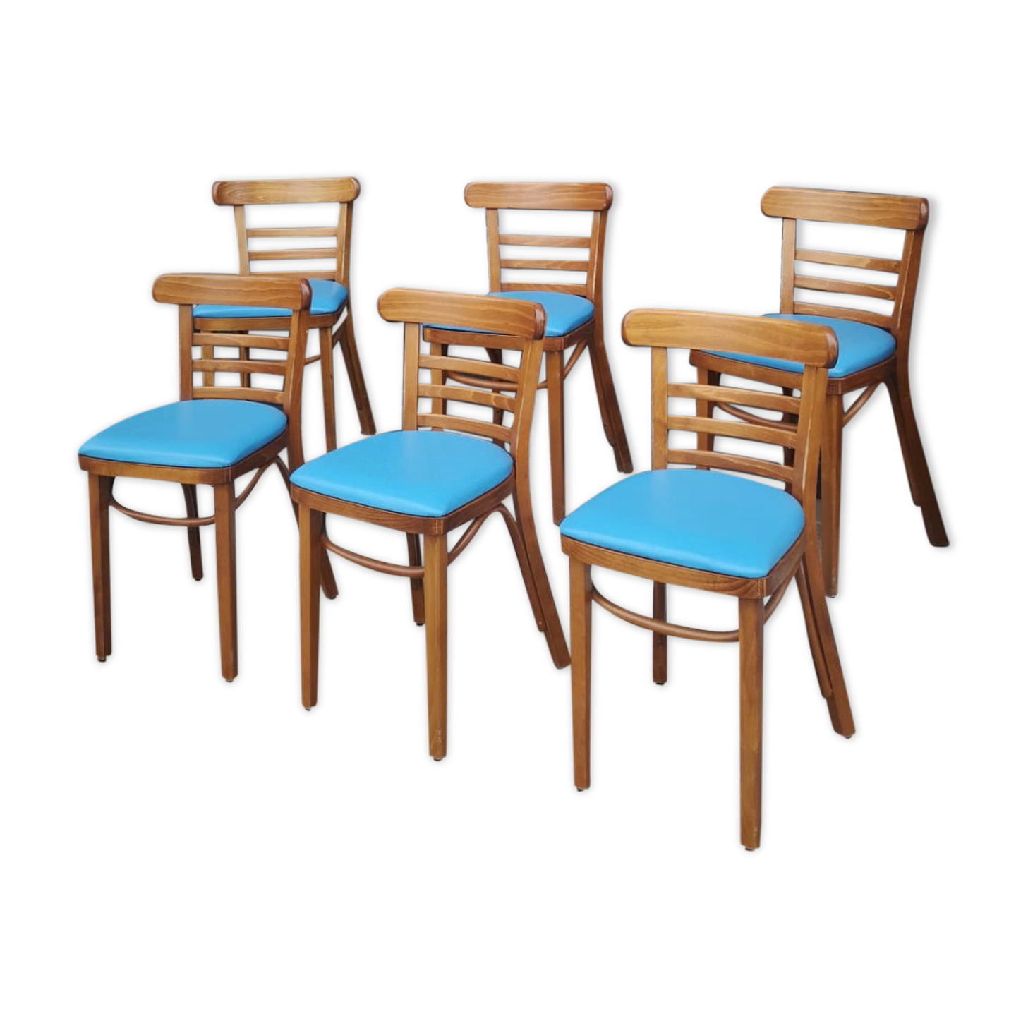 6 vintage bistro chairs