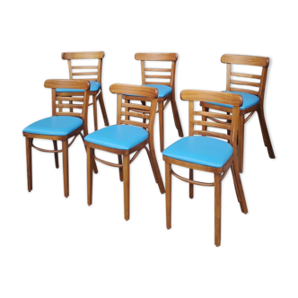 Set de 6 chaises de bistrot vintage