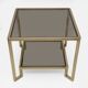 Guy Lefevre Square Brass Coffee Table for Maison Jansen, France 1970s