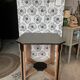 Esmée Art Deco side table, wood, black and grey
