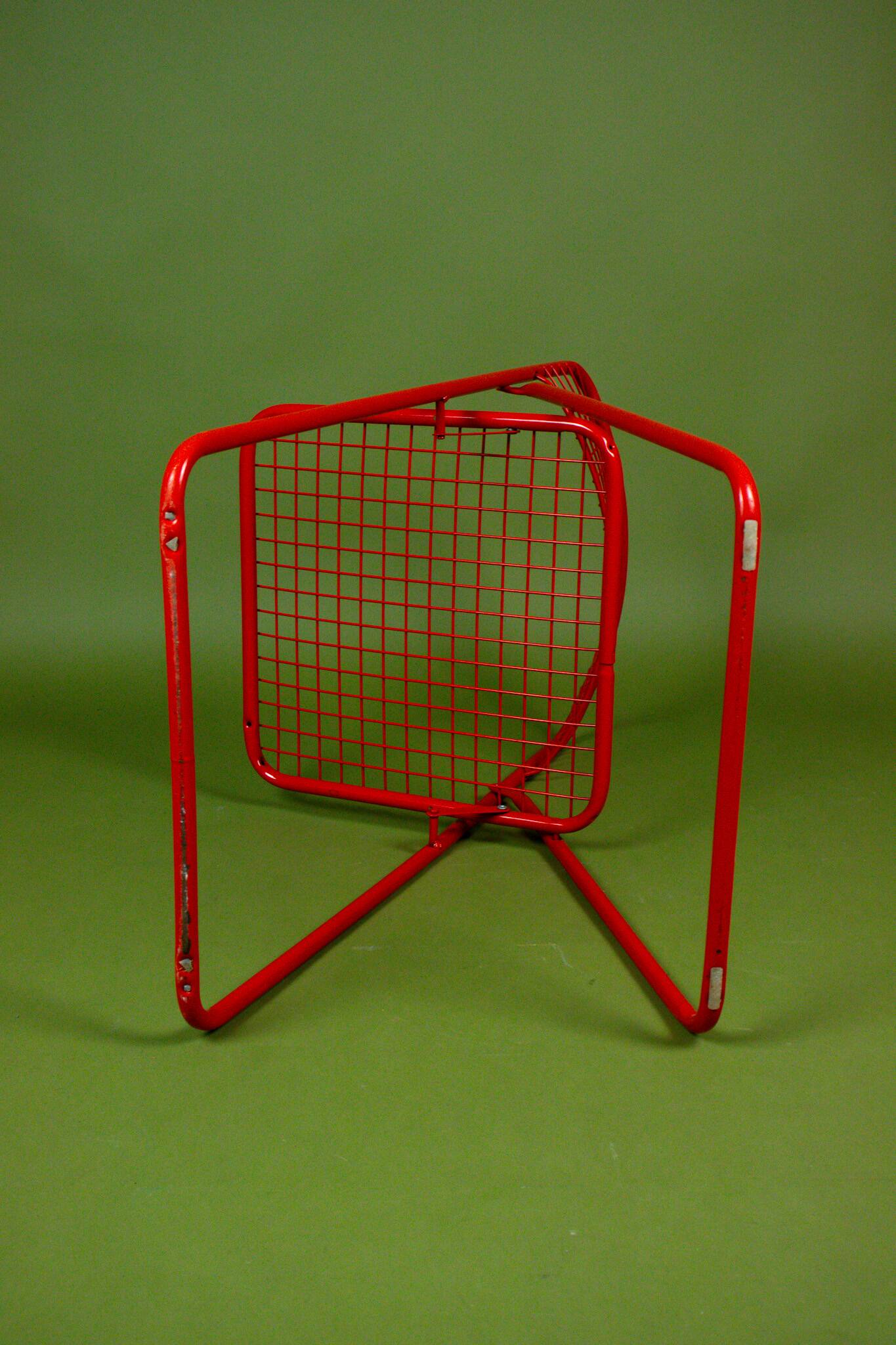 Red metal chair Ted Net Ikea vintage by Niels Gammelgaard