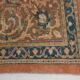 Vintage Turkish wool rug in terracotta beige with flowers, 10 × 13 feet.