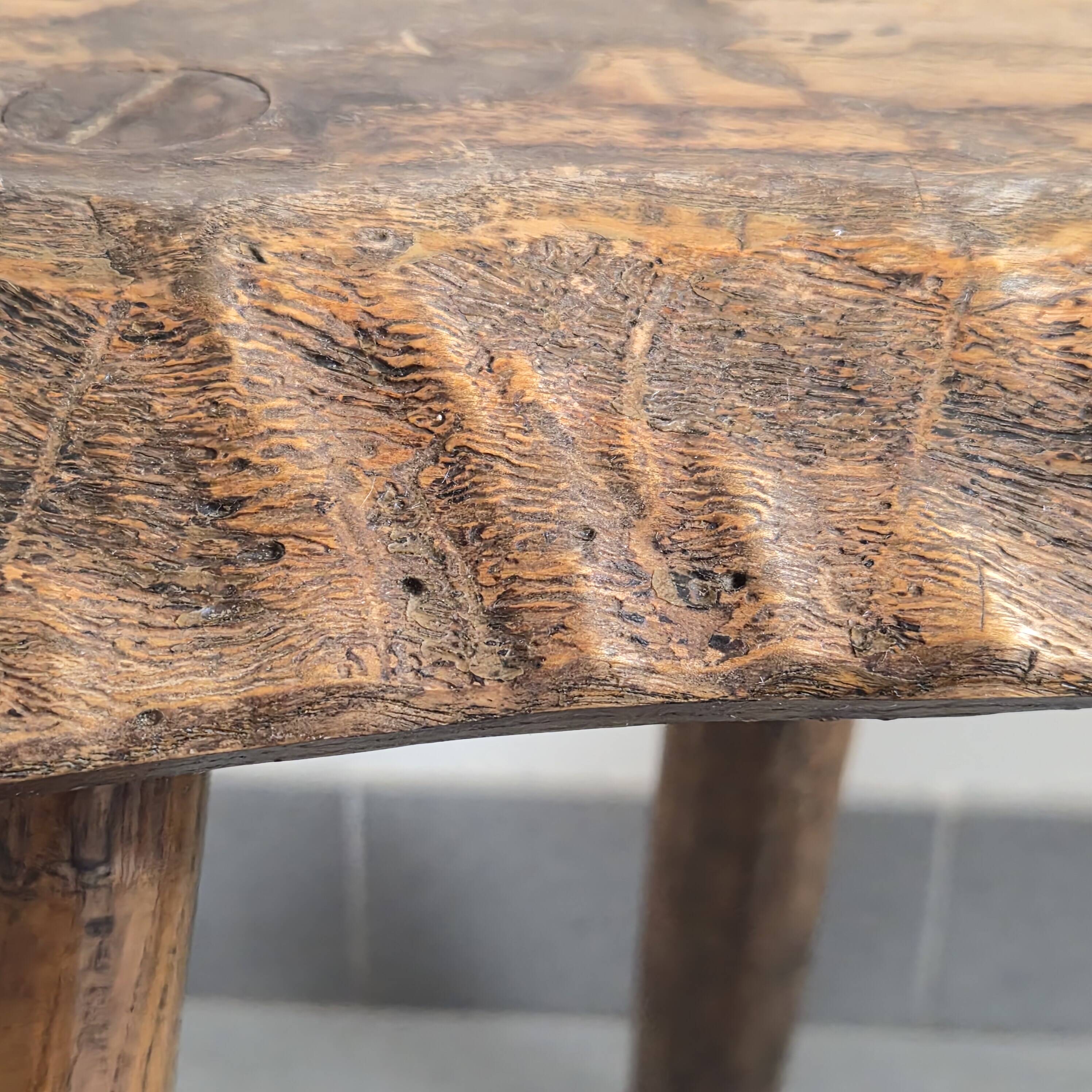 Pair of vintage brutalist stools from the 1970s.