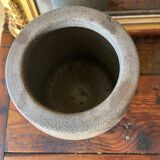 Gray stoneware pot