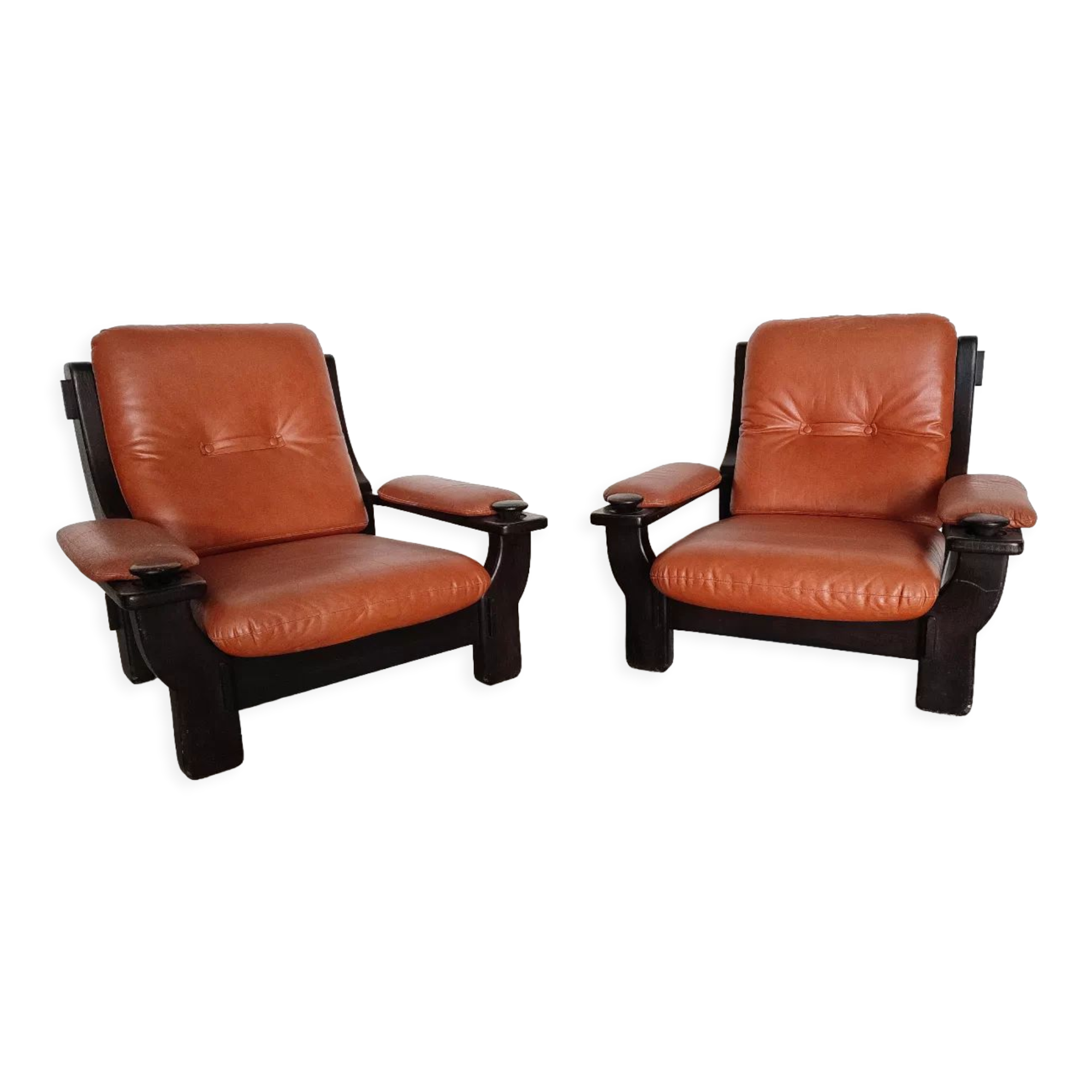Paire de fauteuils brutalistes brésiliens