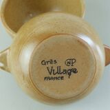 Set of 6 CNP Grès Village stoneware bowls