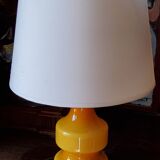 Designer orange glass lamp from the 70s