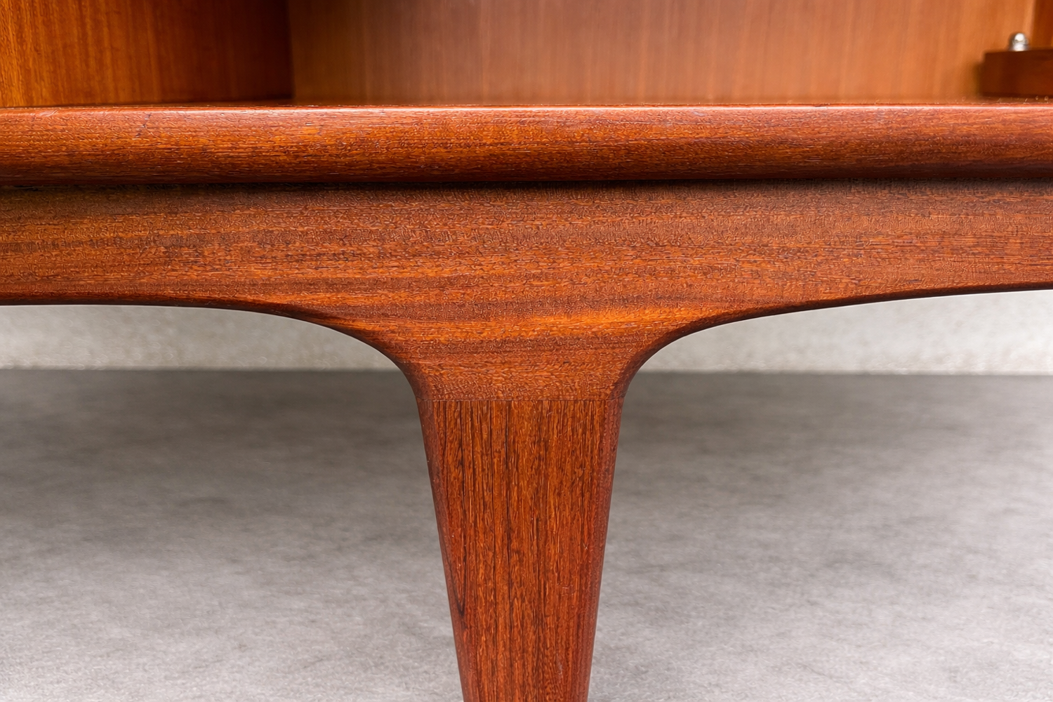 Low teak buffet, vintage Scandinavian style.