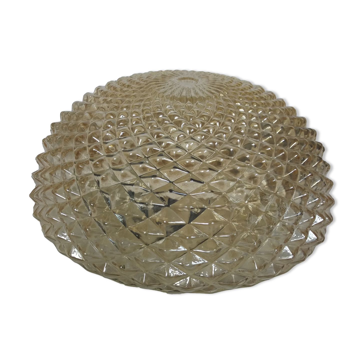 Molded glass wall lamp
