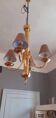 Art Deco bronze chandelier stamped Petitot