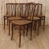 Series x6 bistro chairs n°56 Thonet