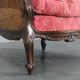 Antique Carved Wing Chair with Cane Sides , Czechoslovakia