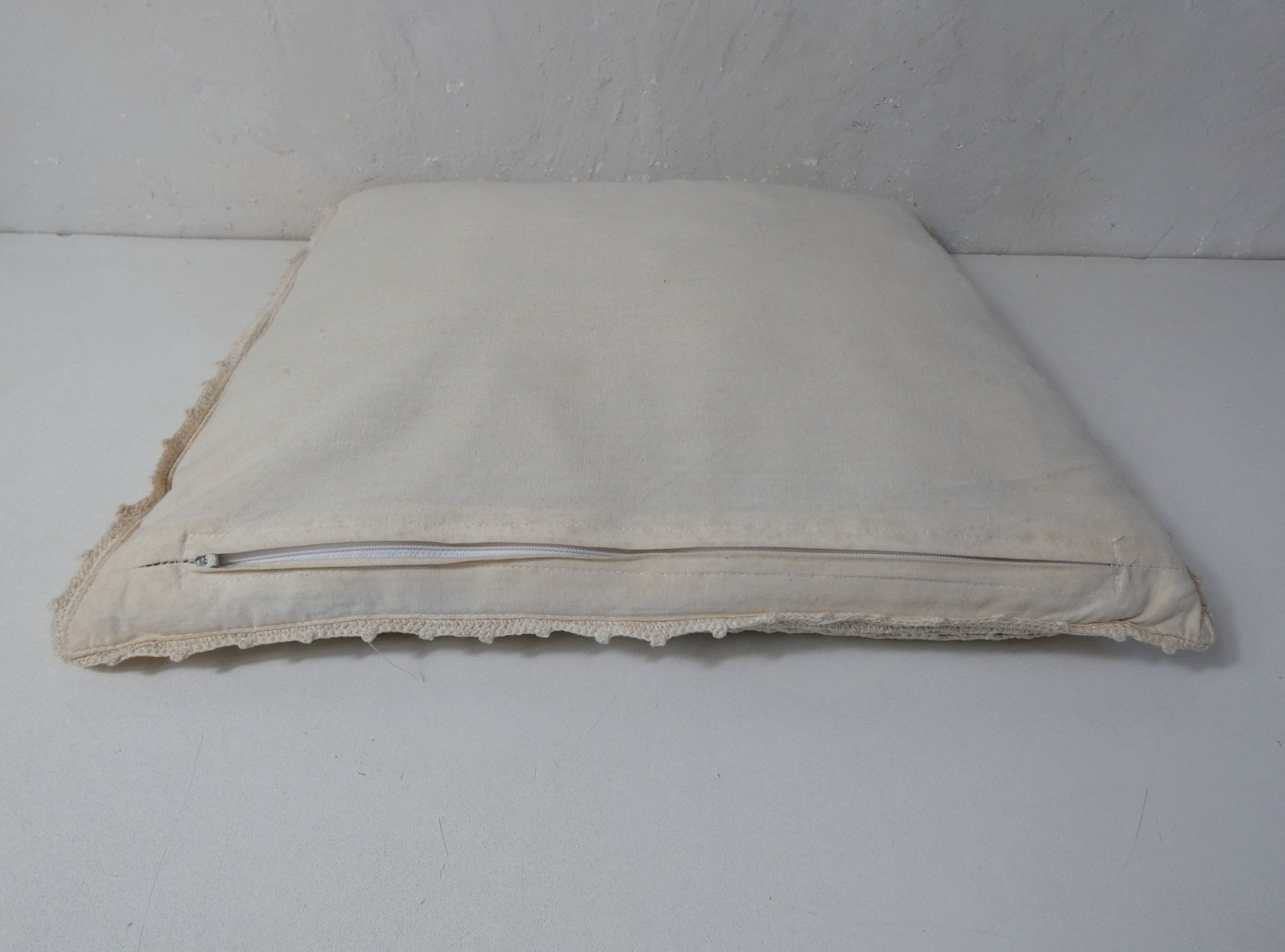 Vintage ecru crochet cushions