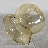 Decorated flamed glass lampshade