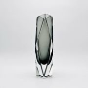 XXL Murano Sommerso Vase Alessandro Mandruzzato 27cm Grey Smoke