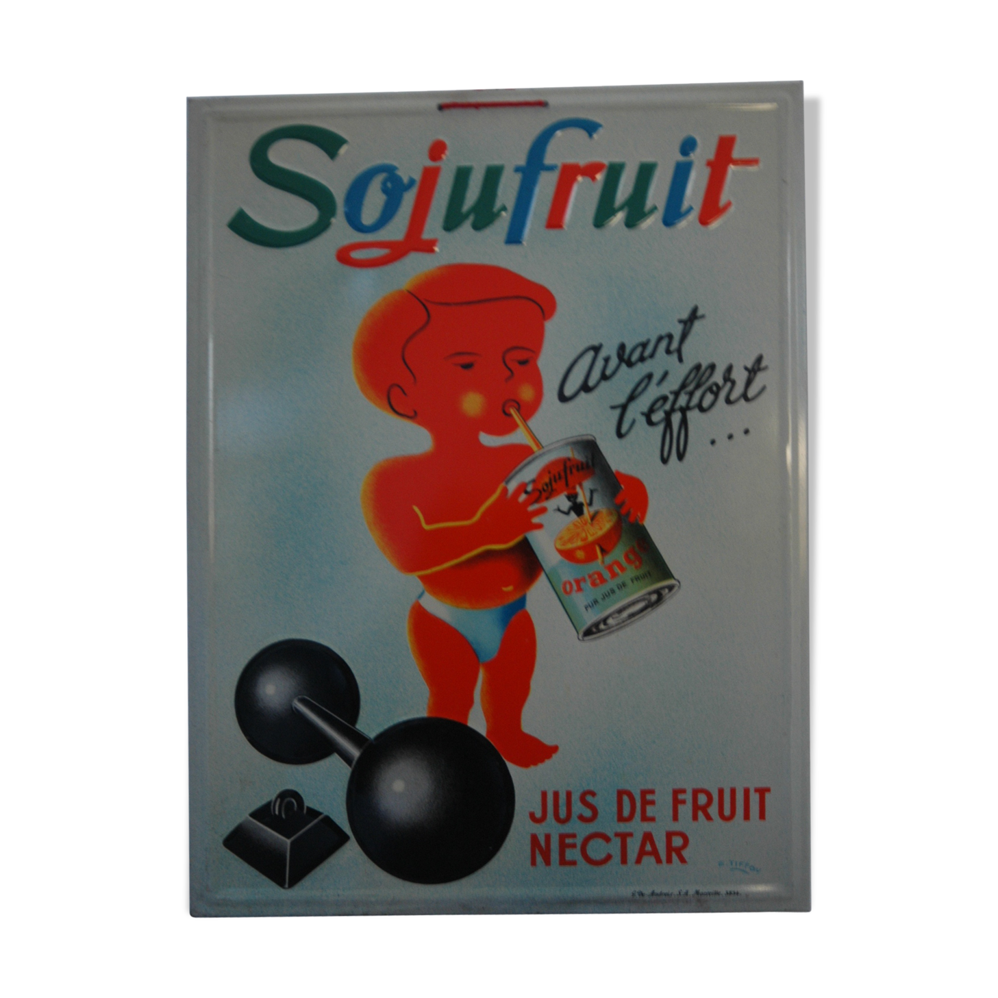 Rare advertising 50s lithographed Tin plate