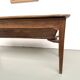 Farm table, old solid oak dough trough, France, around 1920.