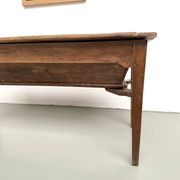 Farm table, old solid oak dough trough, France, around 1920.