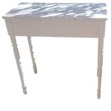 Current dressing table console in white painted wood with one drawer