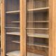 Parisian glass cabinet in solid raw oak, 1950