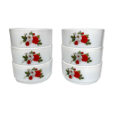 Vintage pink arcopal ramekins